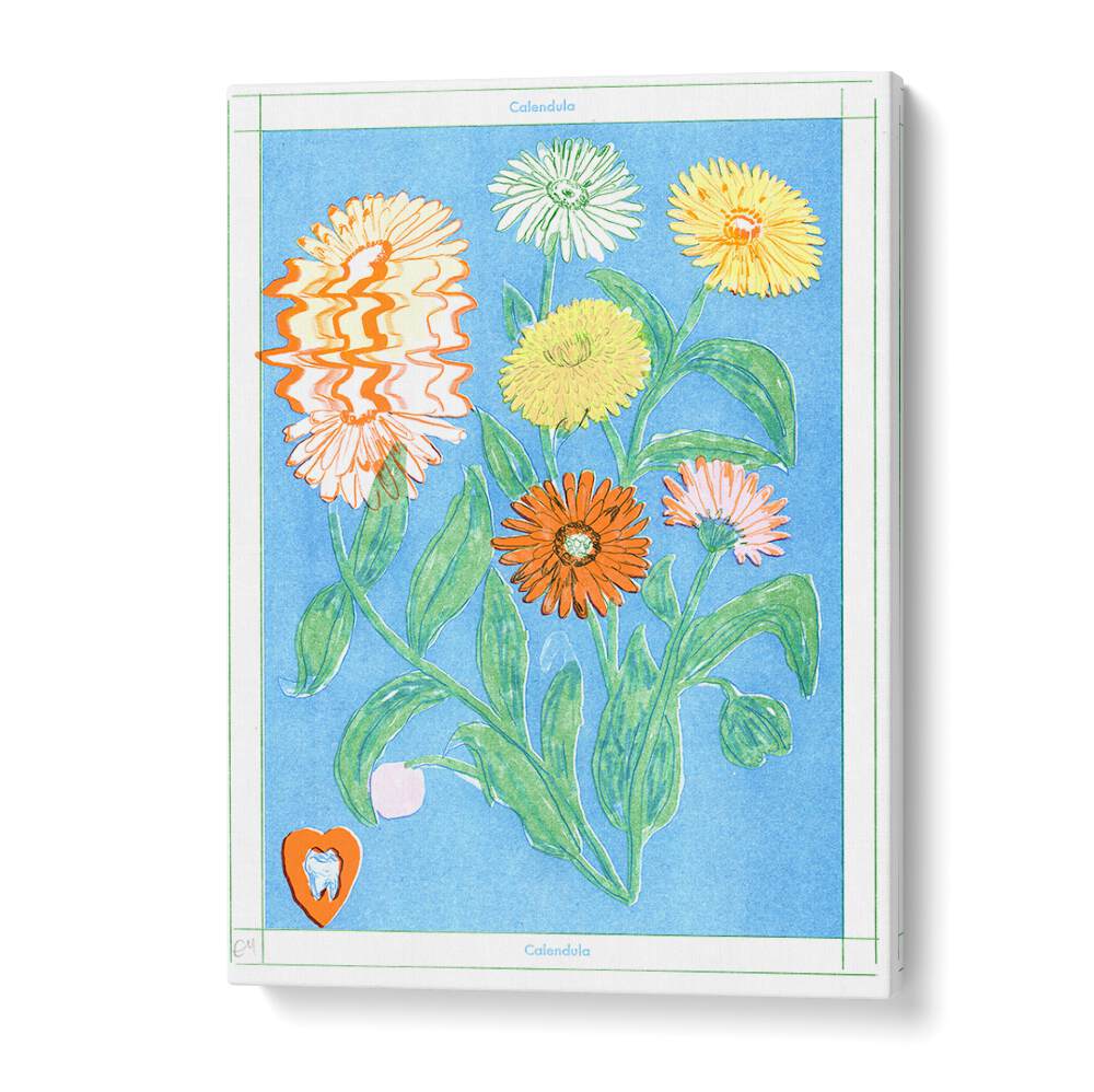 Vibrant CALENDULA, FLORAL FLOWER PAINTINGS showcasing intricate details and lively colors for your decor.