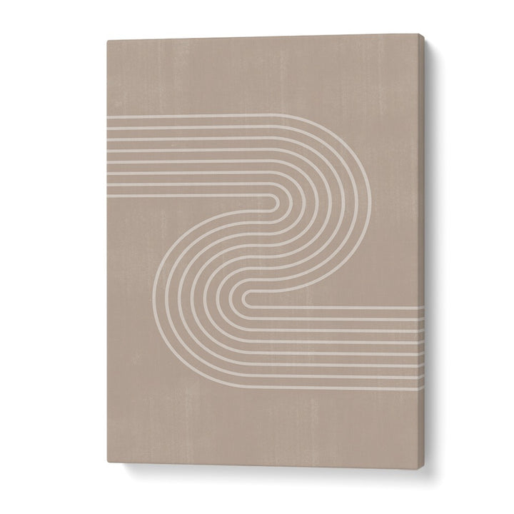 MINIMAL SIMPLE ARCH I, BOHO ART PAINTINGS from THE MIUUS STUDIO, showcasing elegant curves on a neutral backdrop.