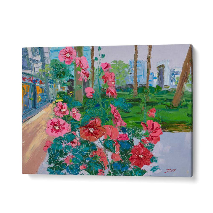 VIBRANT PINK FLOWERS, FLORAL FLOWER PAINTINGS bring a lively touch to any space with their colorful elegance.