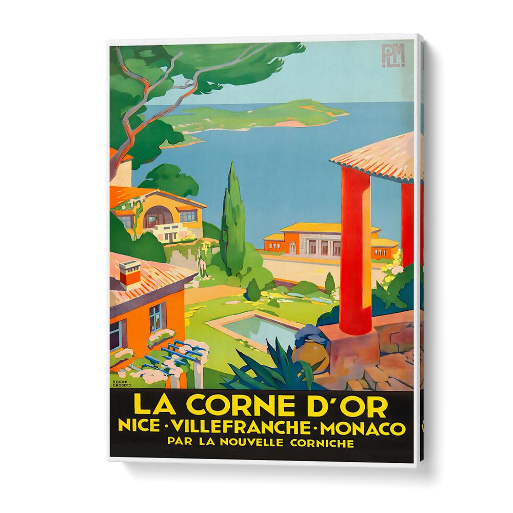 LA CORNE-D, VINTAGE TRAVEL POSTERS showcase a vibrant scene of Nice, evoking nostalgia and adventure for your space.