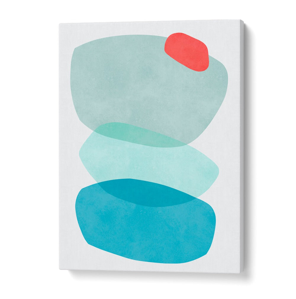 Colorful abstract art featuring smooth shapes, perfect for enhancing spaces with ROCK OVERLAY IV, ABSTRACT PAINTINGS.