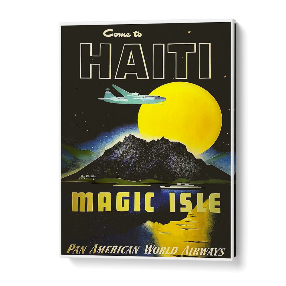 Explore the enchanting vibe of Haiti with HAITI MAGIC ISLE, VINTAGE TRAVEL POSTERS showcasing stunning landscapes.