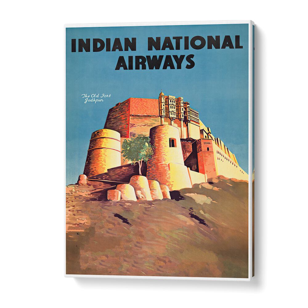 Explore the charm of INDIAN NATIONAL AIRWAYS, VINTAGE TRAVEL POSTERS, showcasing timeless aviation art.