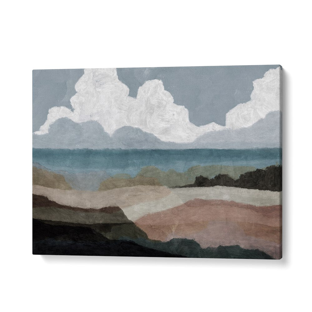 Stunning ALDERNEY, LANDSCAPE PAINTINGS showcase serene coastal views and dramatic skies, perfect for any space.