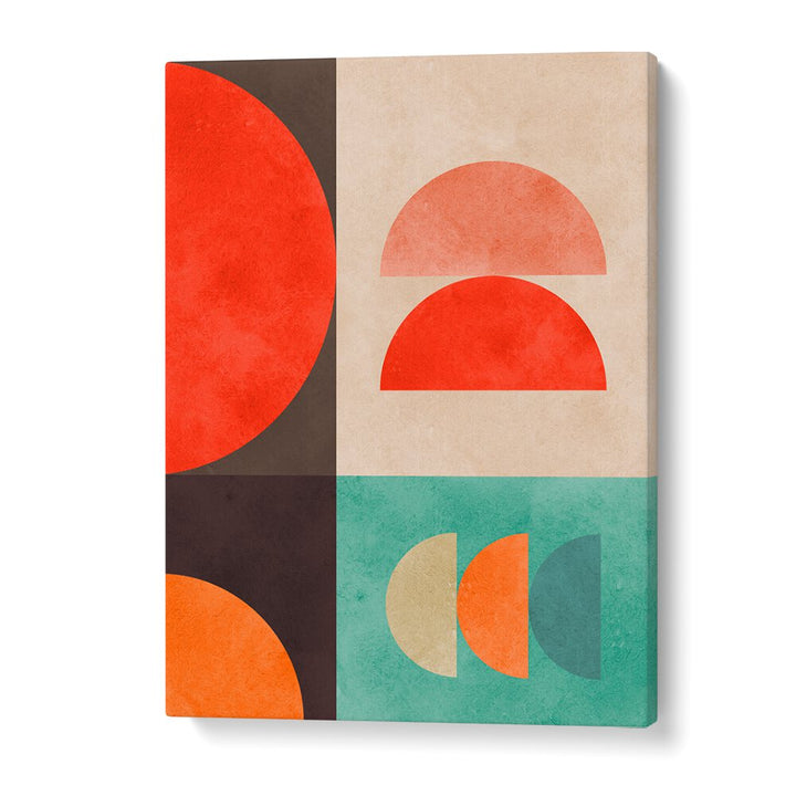 Vibrant CIRCLES IN HARMONY XI, GEOMETRIC ART PRINTS showcasing abstract shapes for a balanced decor. Perfect for any space.