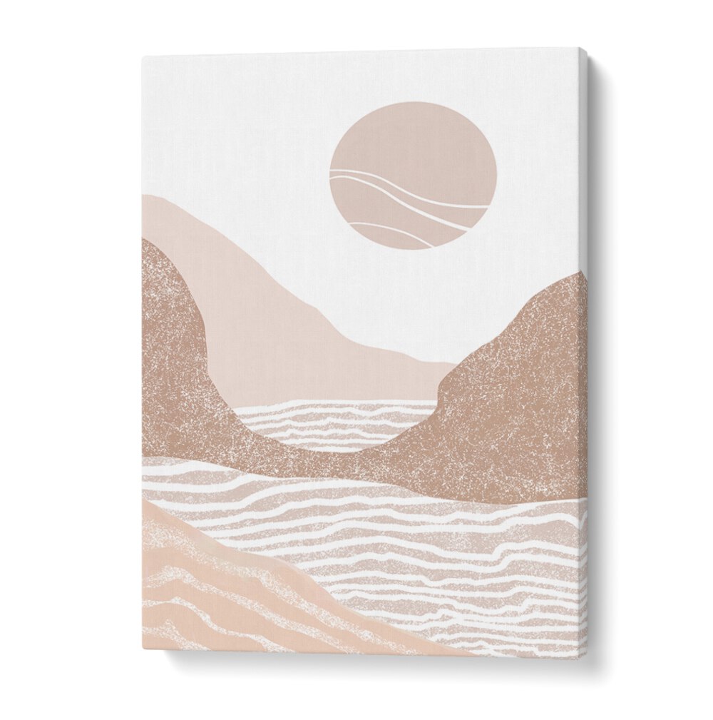 Warm tones and serene waves embody this SUNSET SEASCAPE ART, perfect for your boho art paintings collection.