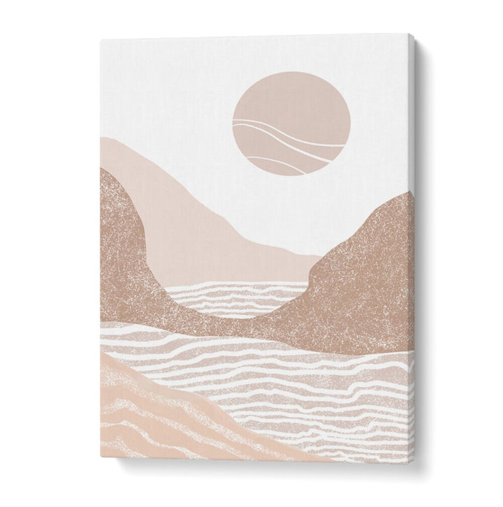 Warm tones and serene waves embody this SUNSET SEASCAPE ART, perfect for your boho art paintings collection.