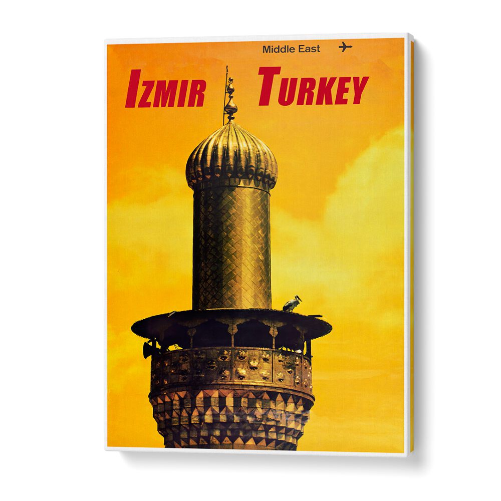 Celebrate Turkey's beauty with TURKEY III, VINTAGE TRAVEL POSTERS featuring the iconic Izmir tower. Perfect for decor!