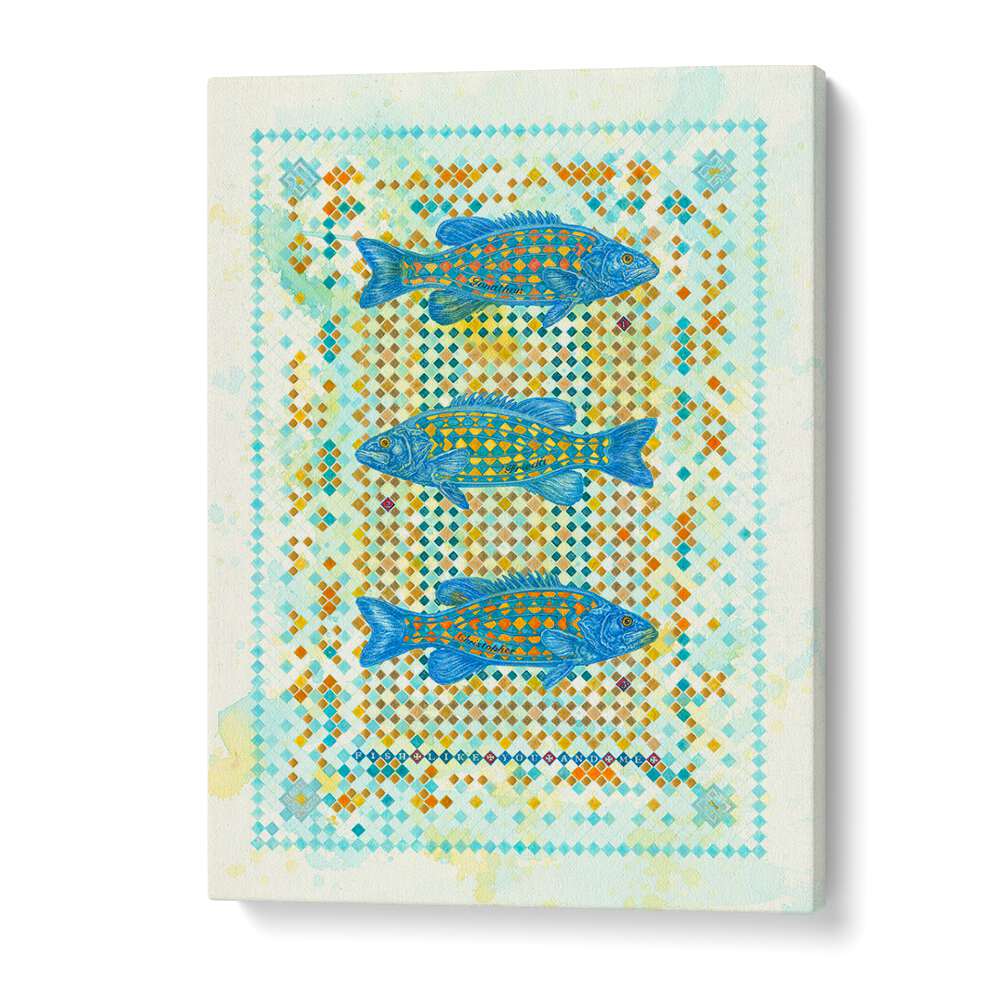 Vibrant FISH LIKE YOU AND ME II, ANIMAL PAINTINGS featuring colorful fish against a textured background. Perfect for decor!