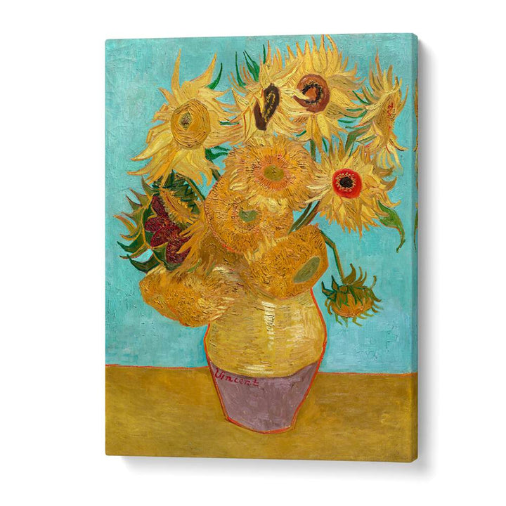 VINCENT VAN GOGH'S VASE WITH TWELVE SUNFLOWERS (1888–1889), VINTAGE PAINTINGS