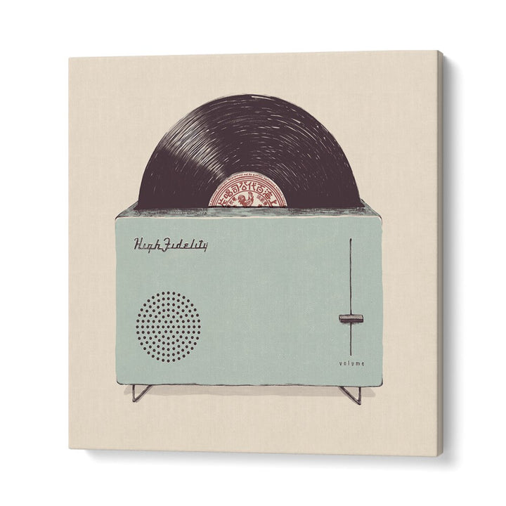 Transform your space with HIGH FIDELITY, MUSIC POSTERS featuring a vintage record player art print by Florent Bodart.