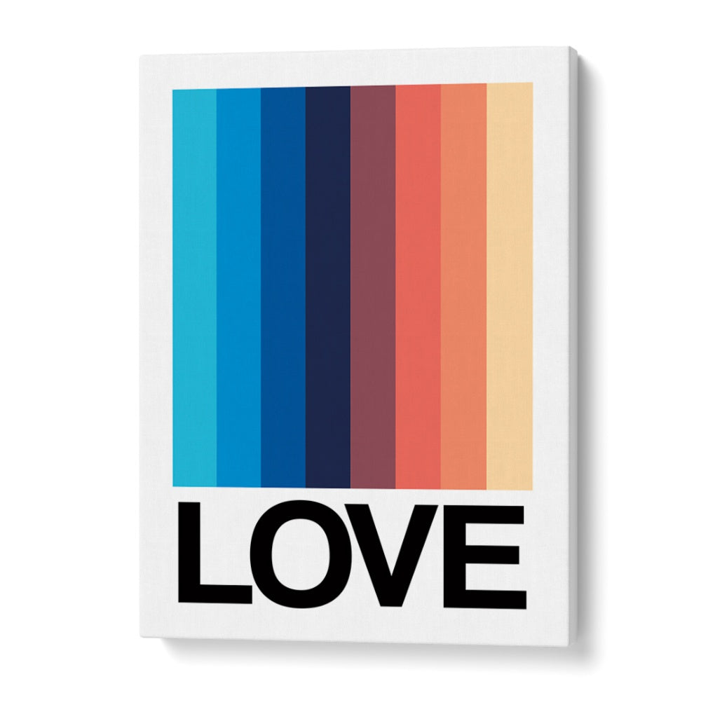 MIRROR STRIPE LOVE, QUOTES poster showcases vibrant colors, perfect for adding elegance to any space.