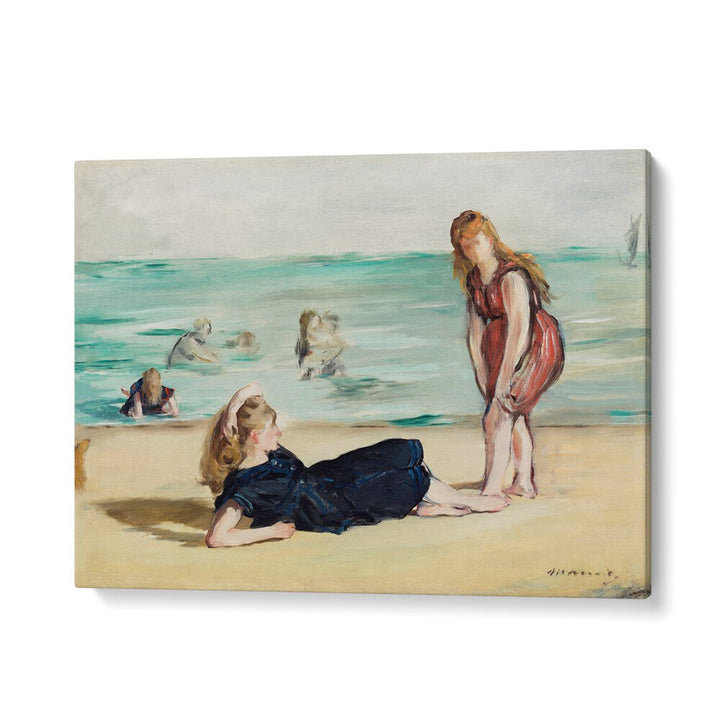 ON THE BEACH  , VINTAGE PAINTINGS
