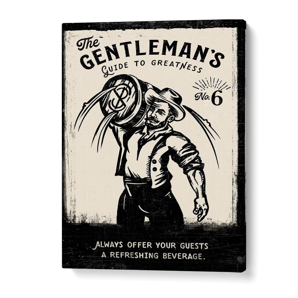 Stylish GENTLEMAN, BAR art print perfect for elevating your cafe or home decor with charm and sophistication.