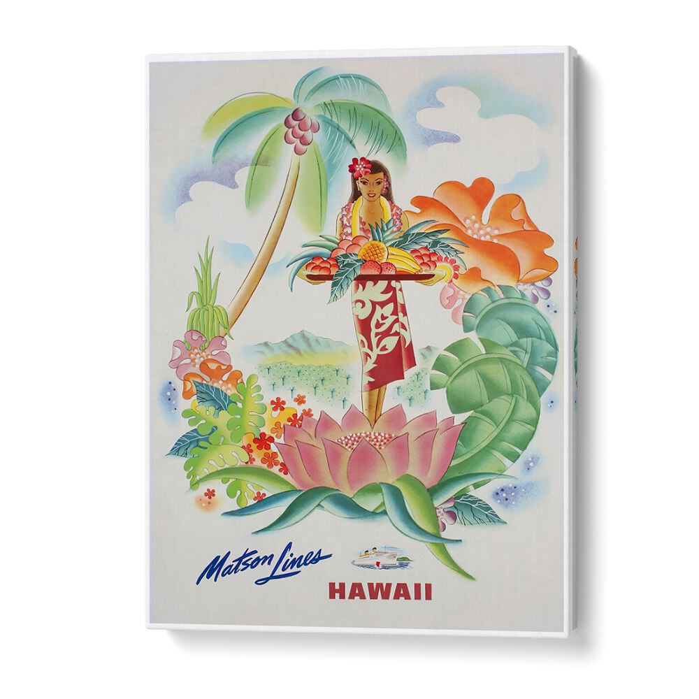 HAWAII IV, VINTAGE TRAVEL POSTERS showcase vibrant island beauty and cultural charm, perfect for any decor.