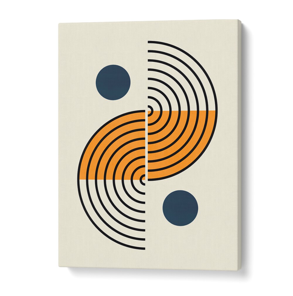 Colorful LINES AND CIRCLES VI, BOHO ART PAINTINGS piece featuring bold patterns and shapes for modern decor.