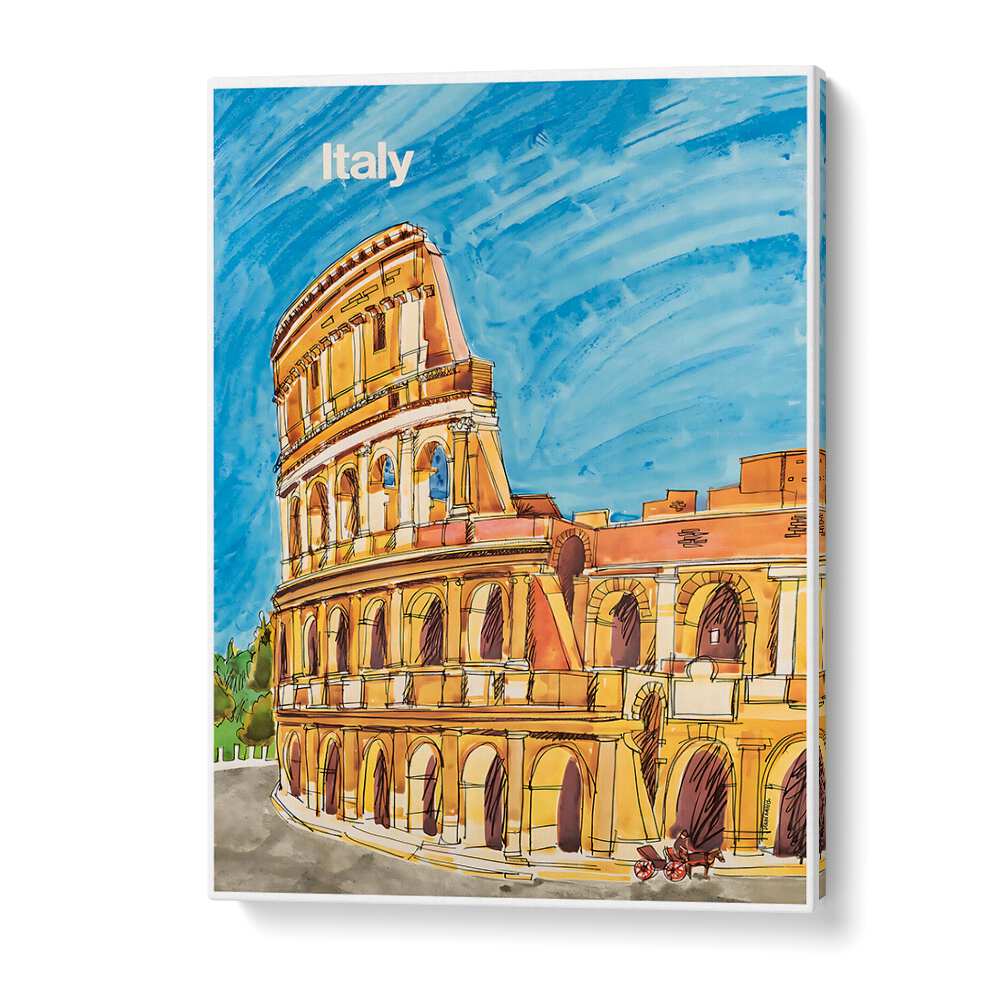 Discover the charm of the Colosseum with ITALY III, VINTAGE TRAVEL POSTERS showcasing Italy's rich heritage.