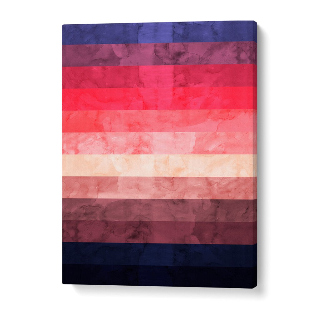 Vibrant stripes in EXPRESSIONIST IV, ABSTRACT PAINTINGS evoke nature’s essence with dynamic color play and modern flair.