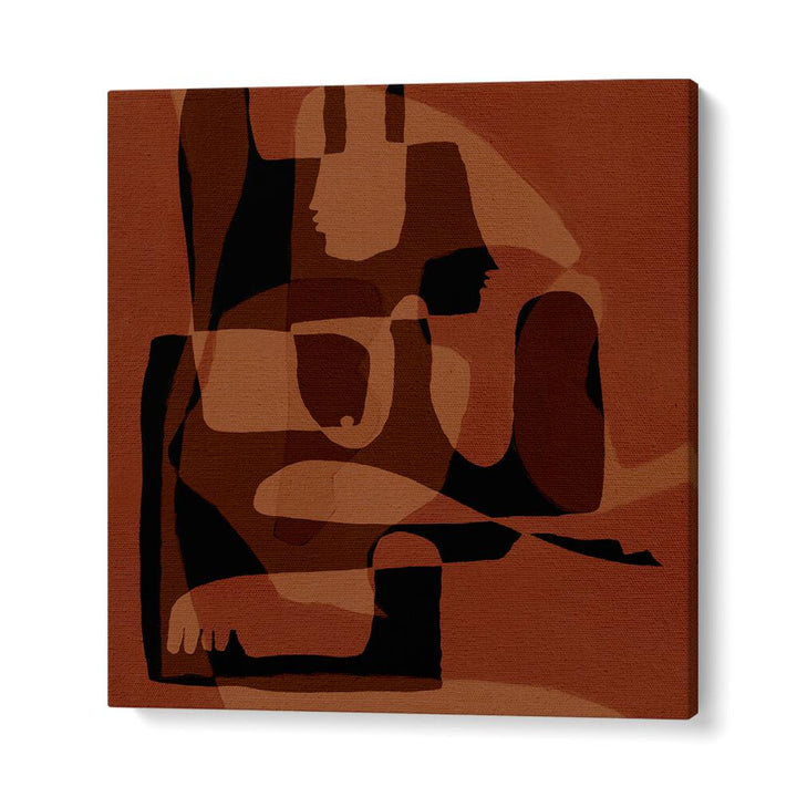 UNFOLDING V, BOHO ART PAINTINGS showcases modern design with elegant shapes and earthy tones for contemporary spaces.