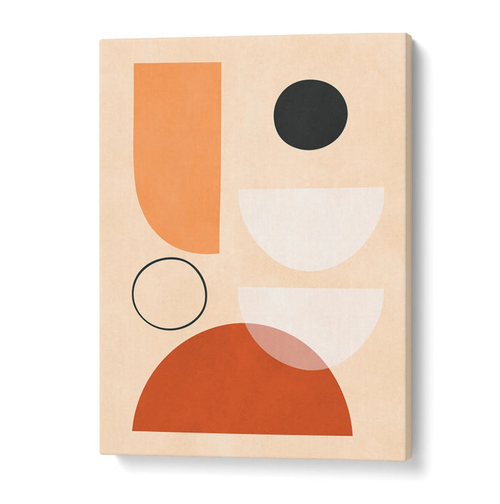 Bright and modern SEMICIRCLES III, BOHO ART PAINTINGS featuring geometric shapes, perfect for enhancing artistic spaces.