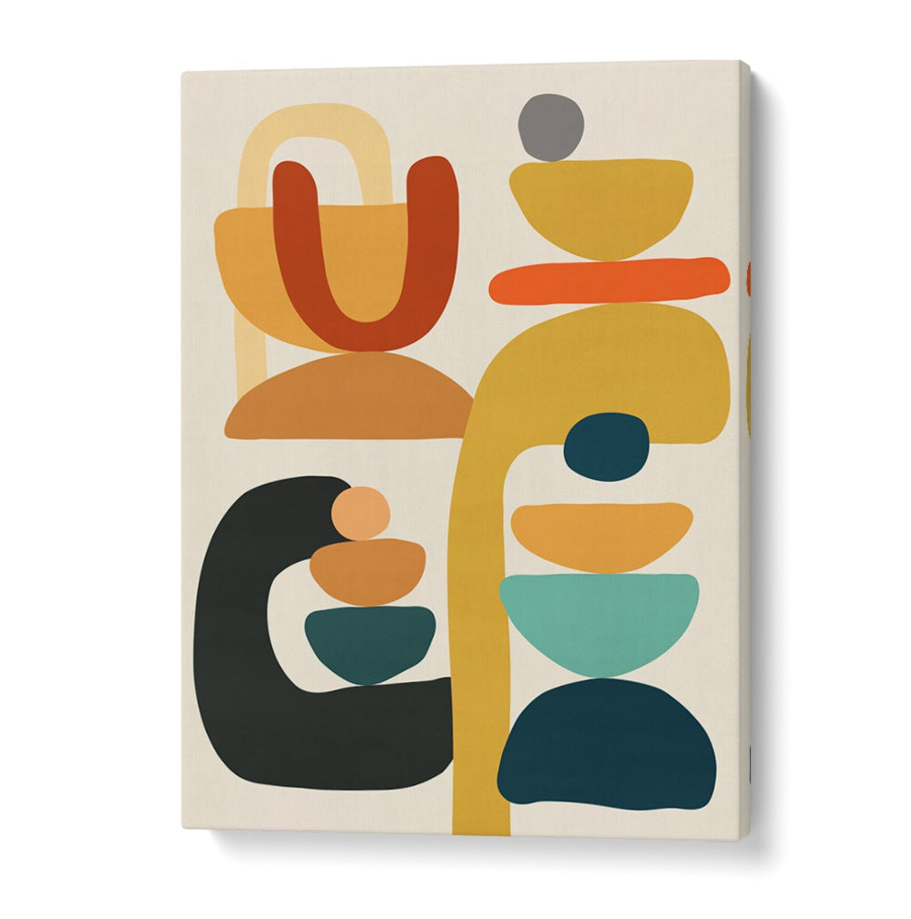 Colorful shapes in ORGANIC III, BOHO ART PAINTINGS, perfect for enhancing modern interiors with a unique design.