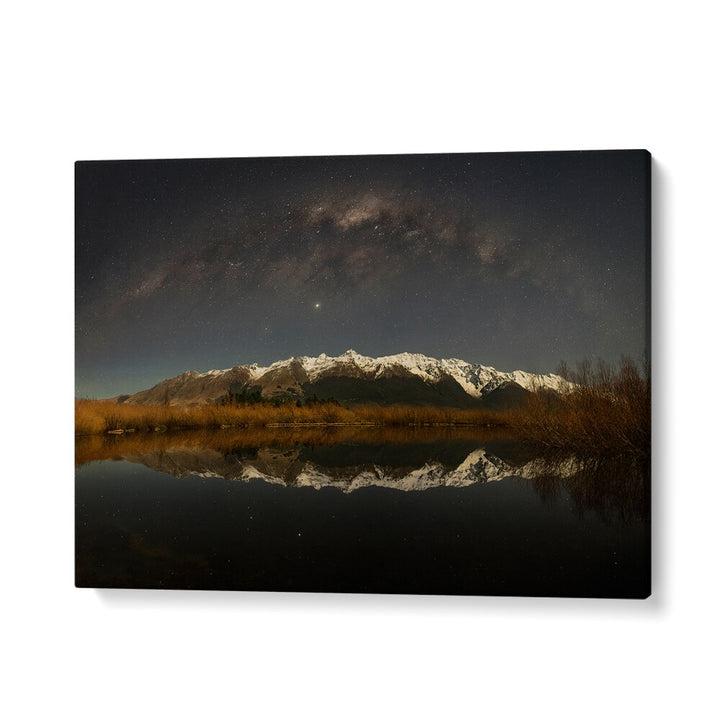 Stunning SNOW MOUNTAIN UNDER MOONLIGHT, PHOTOGRAPHY PRINTS capturing winter's serene beauty and enchanting landscapes.