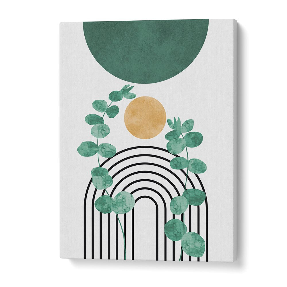 Beautiful LEAVES IV, BOHO ART PAINTINGS blend watercolor leaves with modern abstract design for serene home decor.