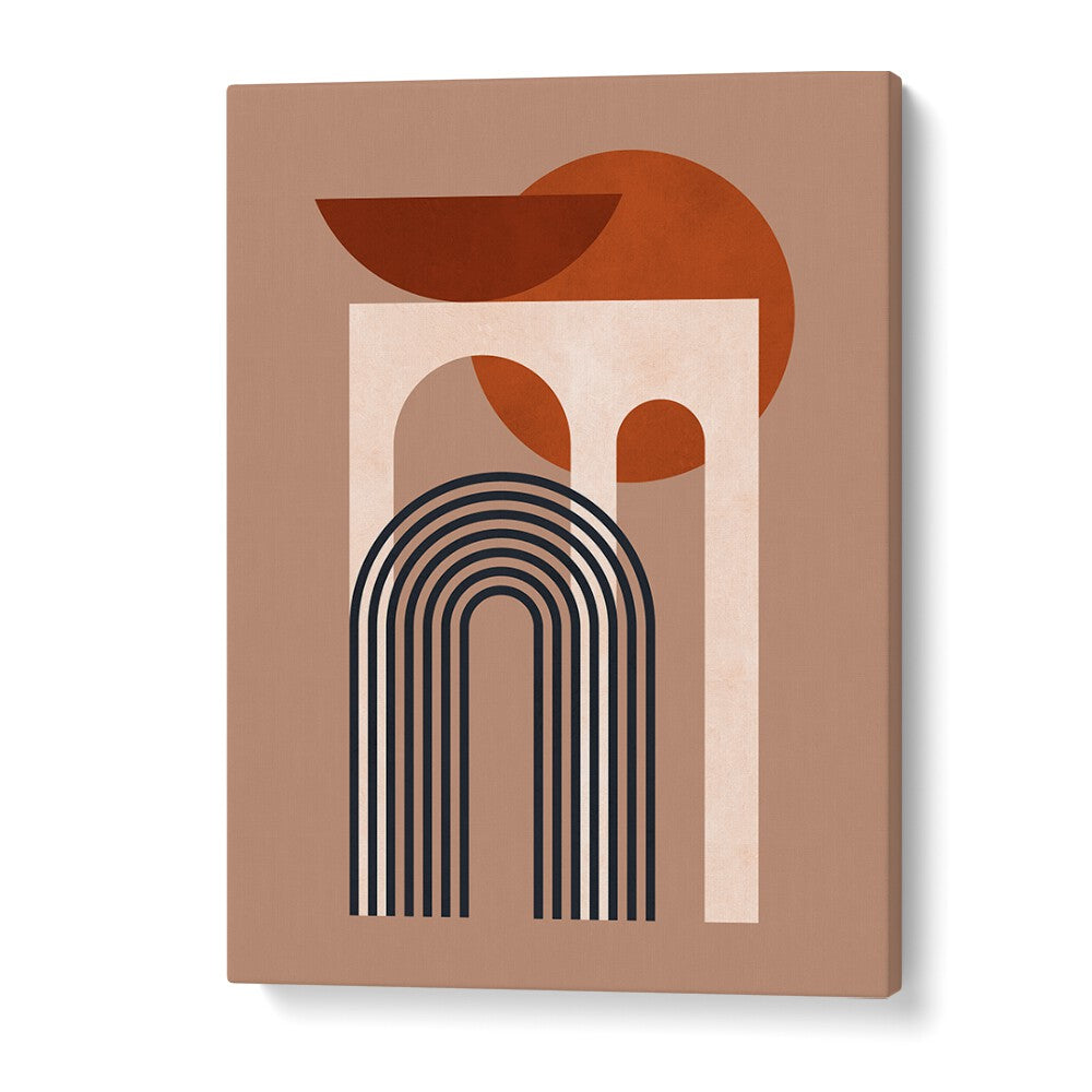 Stylish GEOMETRIC COMPOSITION I, BOHO ART PAINTINGS featuring warm tones and minimalist design to elevate your space.