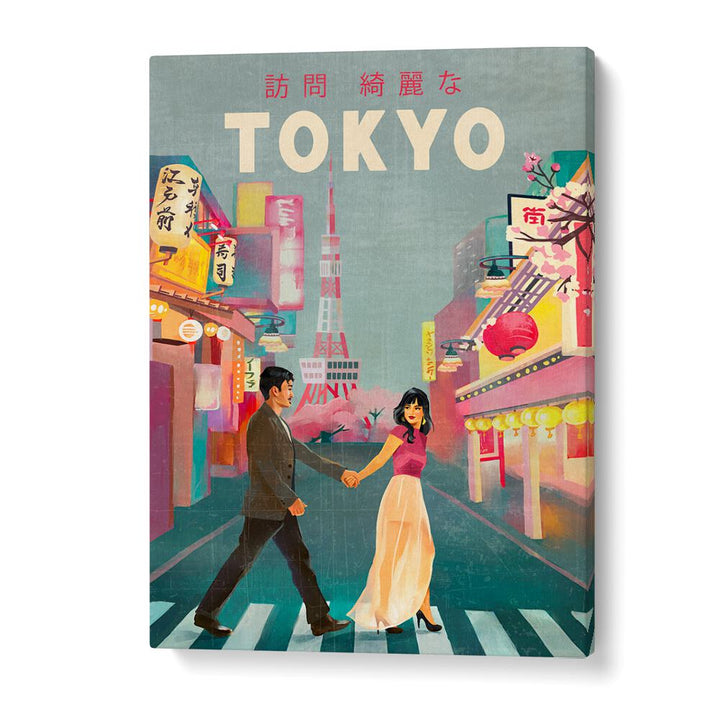 Stunning TOKYO JAPAN, TRAVEL POSTERS showcase vibrant city life and romantic scenes for art lovers and travelers.