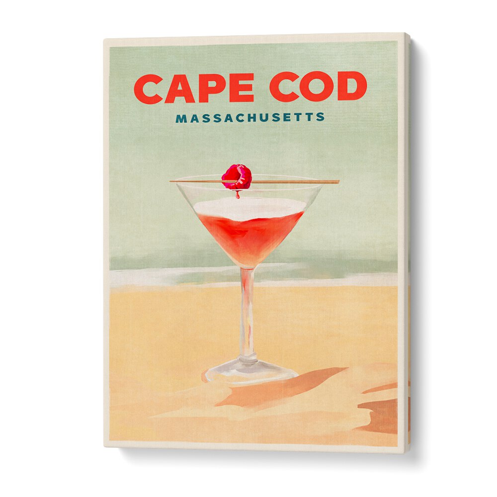 Cape Cod cocktail poster, perfect for enhancing your CAPE COD, BAR ambiance with coastal charm and elegance.