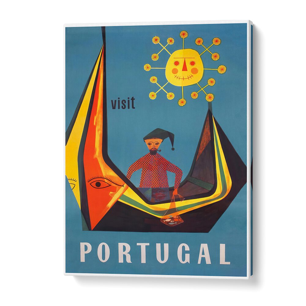 Colorful PORTUGAL III, VINTAGE TRAVEL POSTERS showcasing vibrant culture and scenic landscapes, perfect for art lovers.