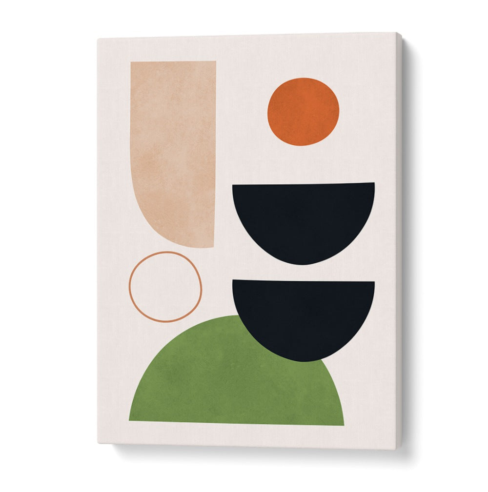 Colorful abstract shapes in the EXPRESSIVE CIRCLES X, BOHO ART PAINTINGS enhance your creative space beautifully.