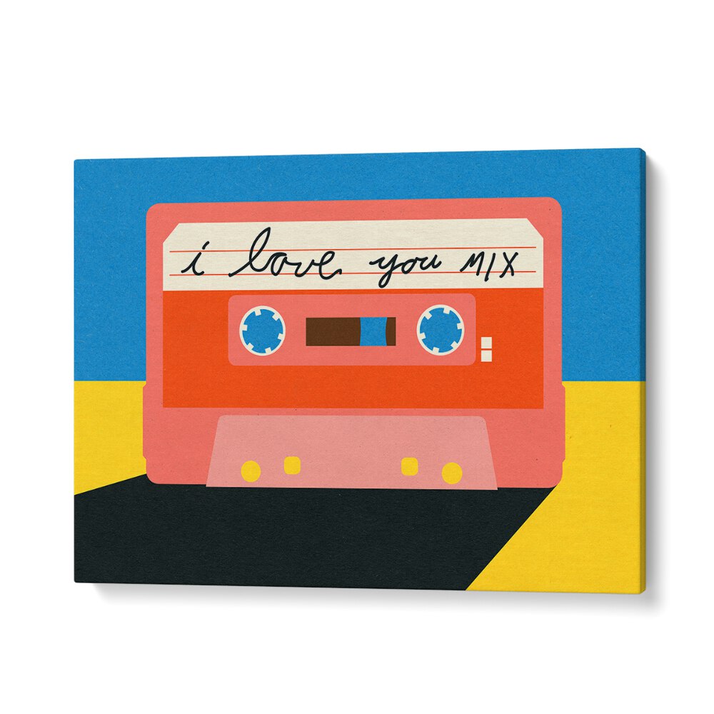 Colorful I LOVE YOU MIXTAPE, MOVIE POSTERS display a retro cassette, perfect for gifting love and memories.