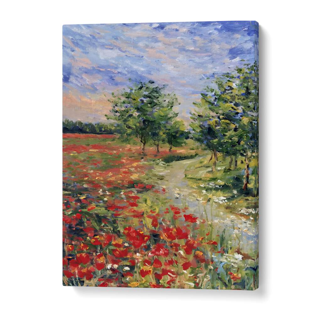 Vibrant POPPY LAND, FLORAL FLOWER PAINTINGS capture nature's beauty, perfect for enhancing any space.