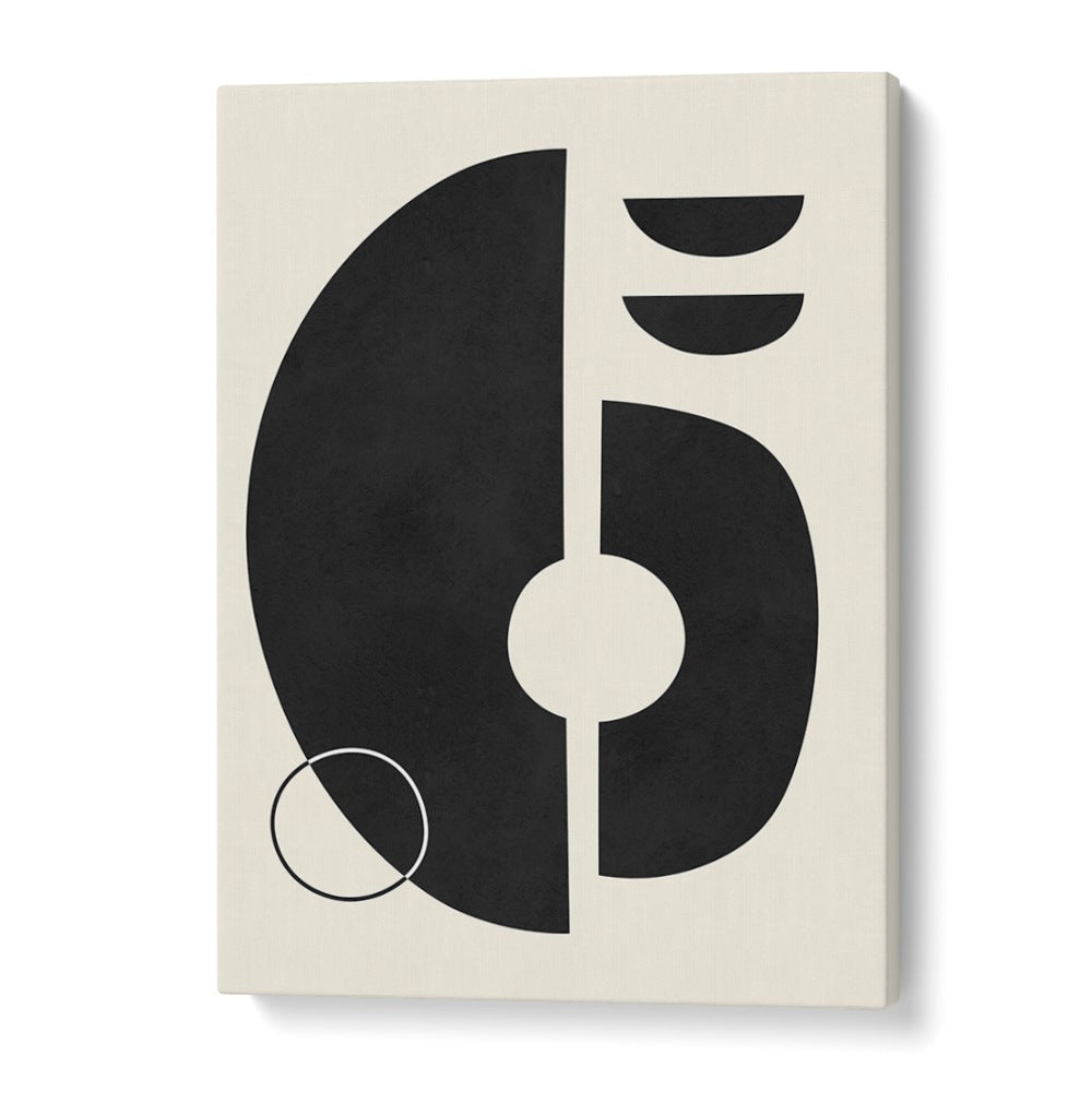 Stylish black and white design featuring shapes in the EXPRESSIVE II, GEOMETRIC ART PRINTS collection for modern decor.