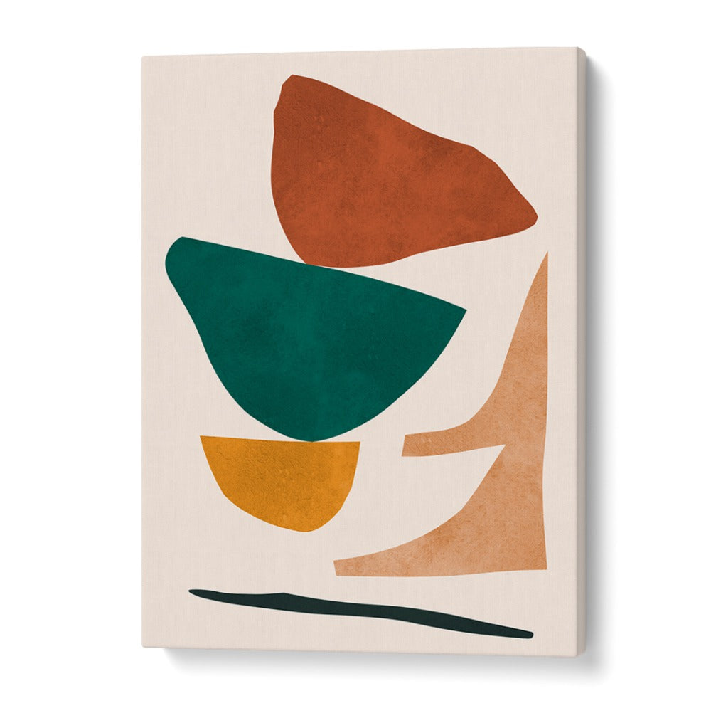 Colorful abstract shapes in earthy tones featured in EXPRESSIVE IV, GEOMETRIC ART PRINTS for creative inspiration.