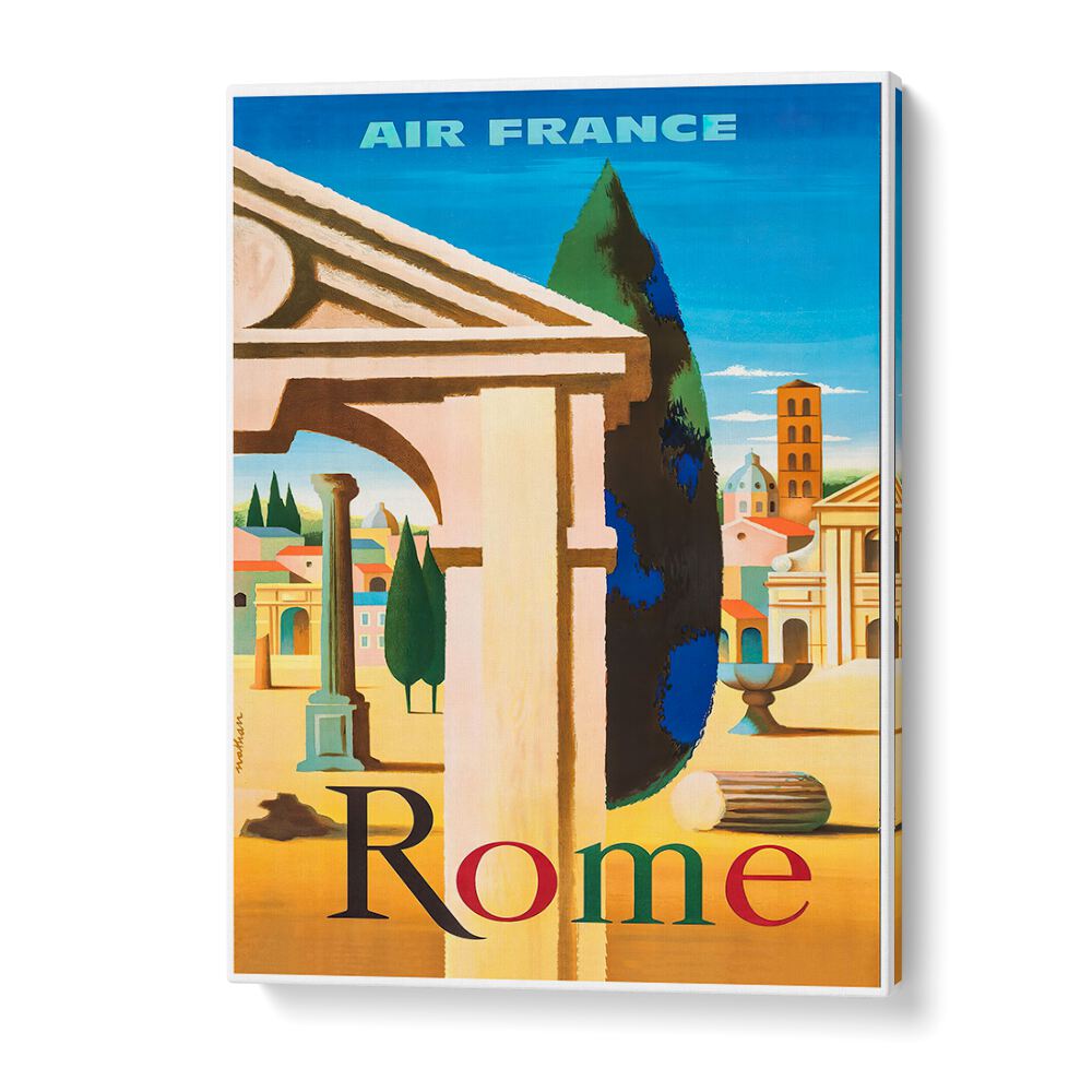 Colorful ROME I, VINTAGE TRAVEL POSTERS showcasing Rome's rich history and stunning architecture, perfect for travel lovers.