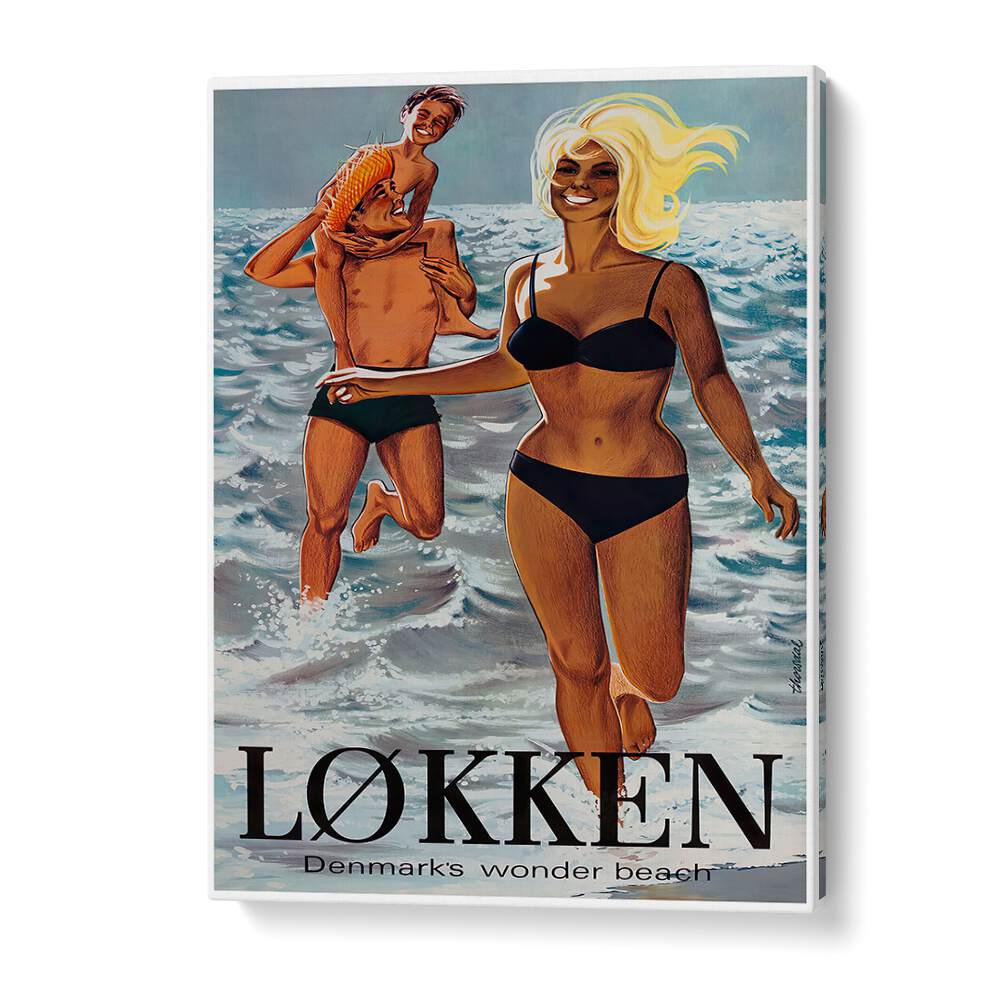 Explore LOKKEN BEACH DENMARK with these vibrant, nostalgic vintage travel posters capturing seaside joy and culture.