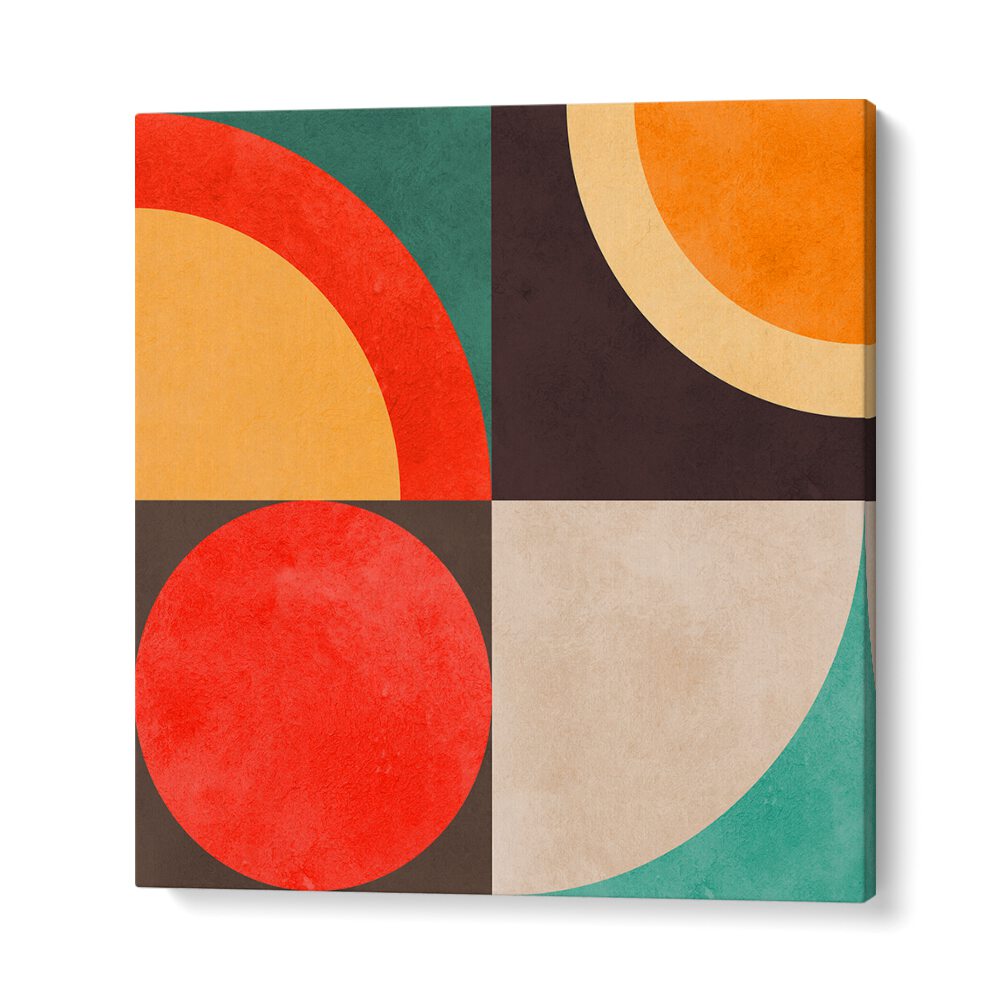 Vibrant CIRCLES HARMONY XII, GEOMETRIC ART PRINTS featuring bold colors and shapes for modern decor. Perfect for any space.