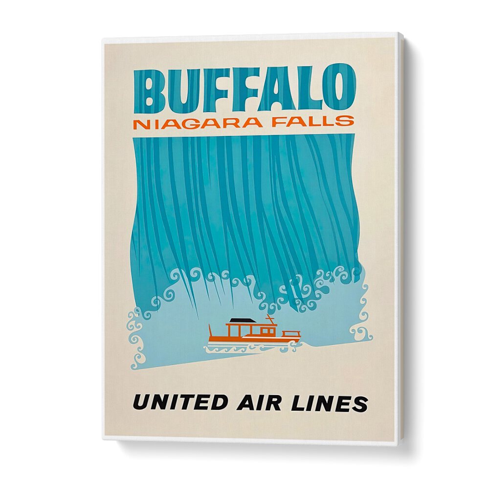 Stunning NIAGARA FALLS I, VINTAGE TRAVEL POSTERS showcase the majestic beauty of Niagara Falls, perfect for any space.