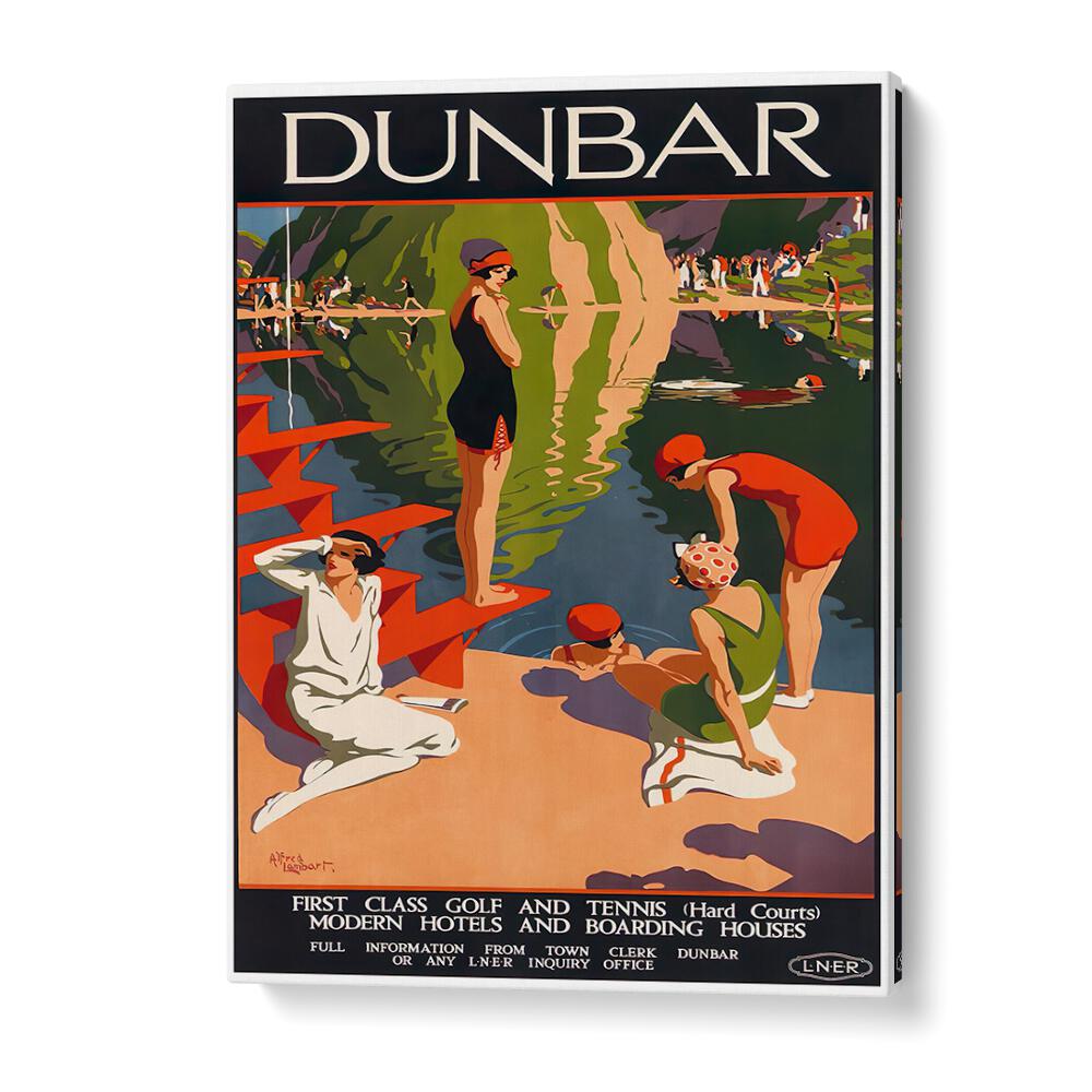 Colorful DUNBAR, VINTAGE TRAVEL POSTERS capturing nostalgic travel experiences with stunning designs and vibrant colors.