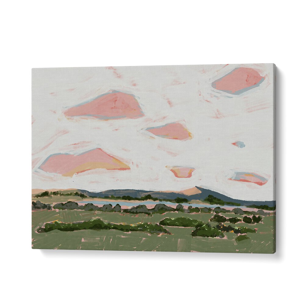 Stunning CONNEMARA COUNTRYSIDE, LANDSCAPE PAINTINGS showcasing serene green hills and soft clouds. Perfect for home decor.