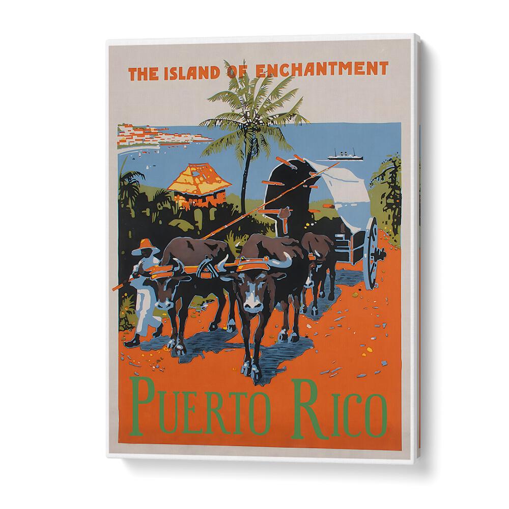 Explore the charm of Puerto Rico with our PUERTO RICO I, VINTAGE TRAVEL POSTERS featuring vibrant Caribbean landscapes.