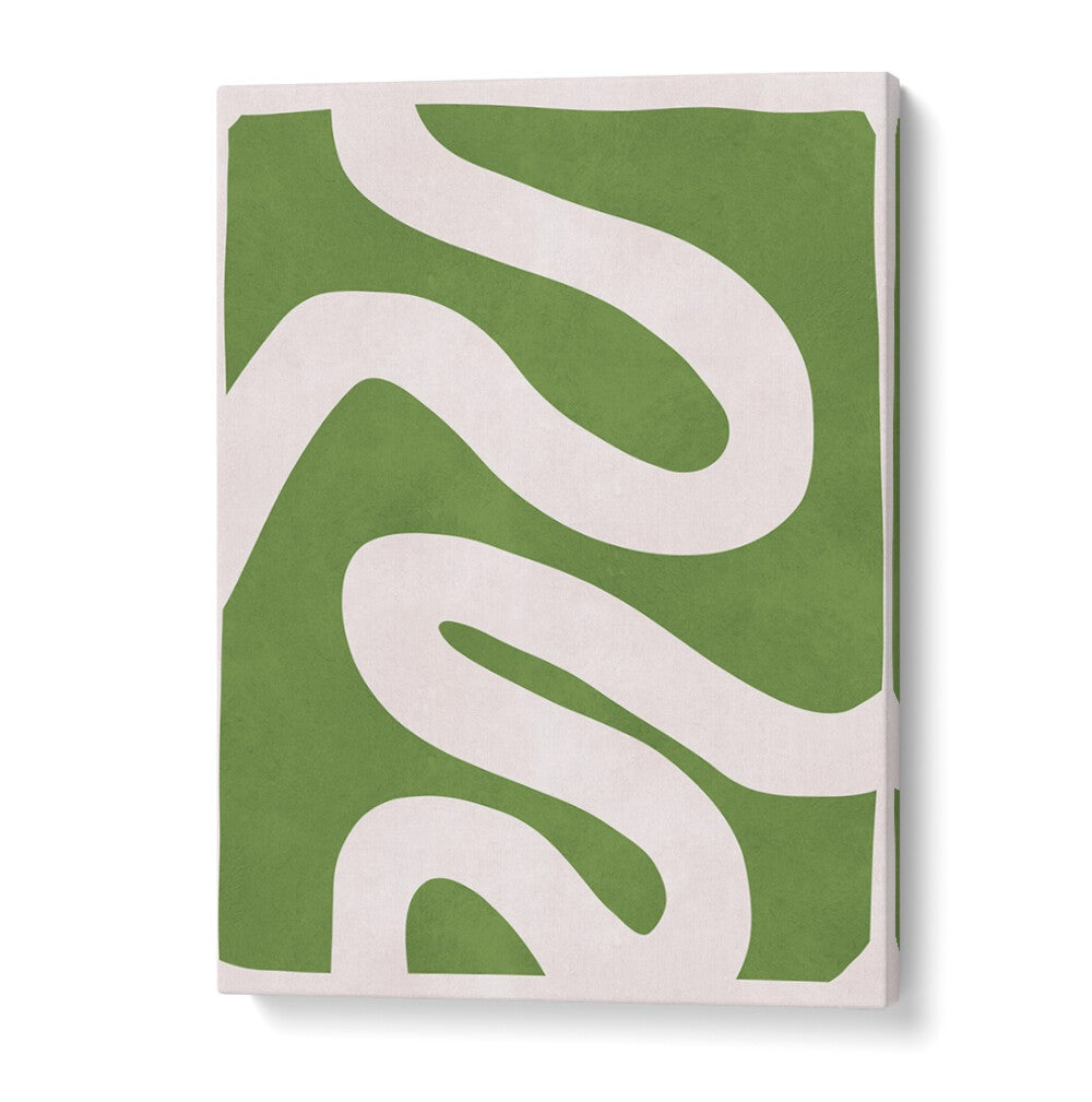 Stylish green and white design from EXPRESSIVE LINES II, ABSTRACT PAINTINGS, perfect for enhancing artistic spaces.