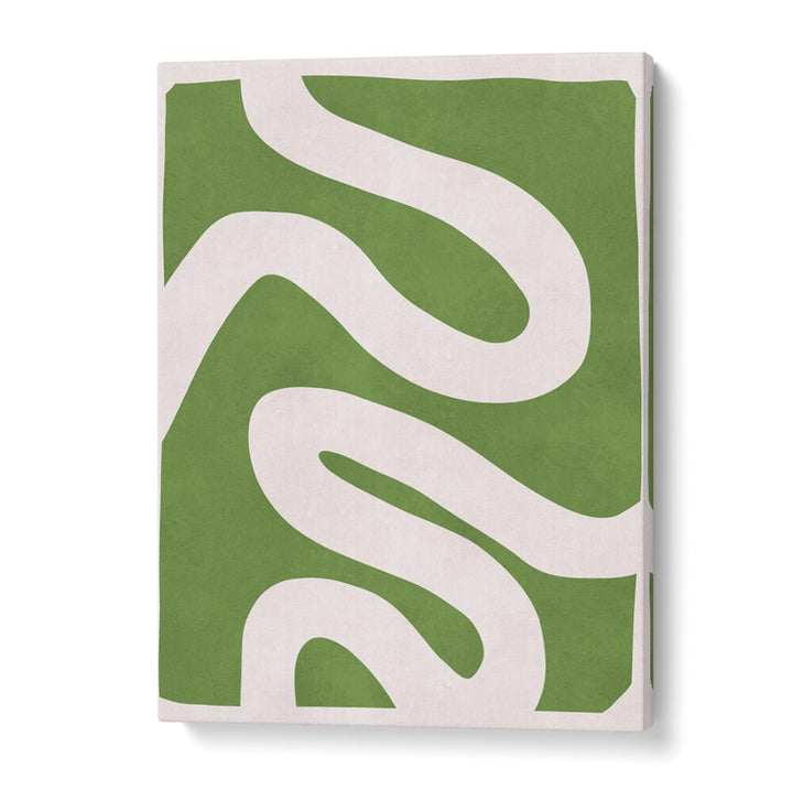 Stylish green and white design from EXPRESSIVE LINES II, ABSTRACT PAINTINGS, perfect for enhancing artistic spaces.