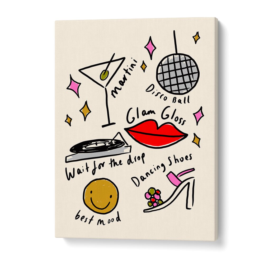 Colorful RETRO DISCO I, FASHION POSTERS feature disco elements, perfect for adding vibrant nostalgia to any space.