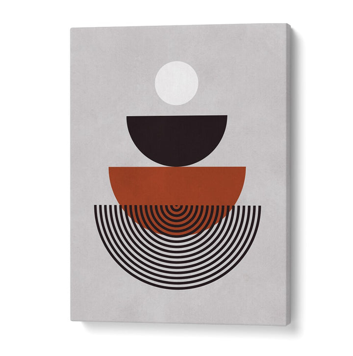 Stunning LINES AND CIRCLES XVIII, BOHO ART PAINTINGS featuring geometric shapes in earthy tones for stylish decor.