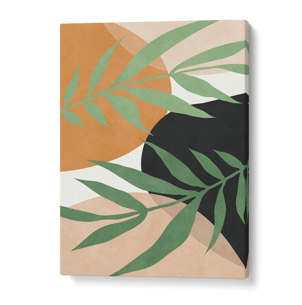 Colorful TROPICAL VI, BOHO ART PAINTINGS featuring vibrant leaves and shapes, perfect for refreshing your decor.