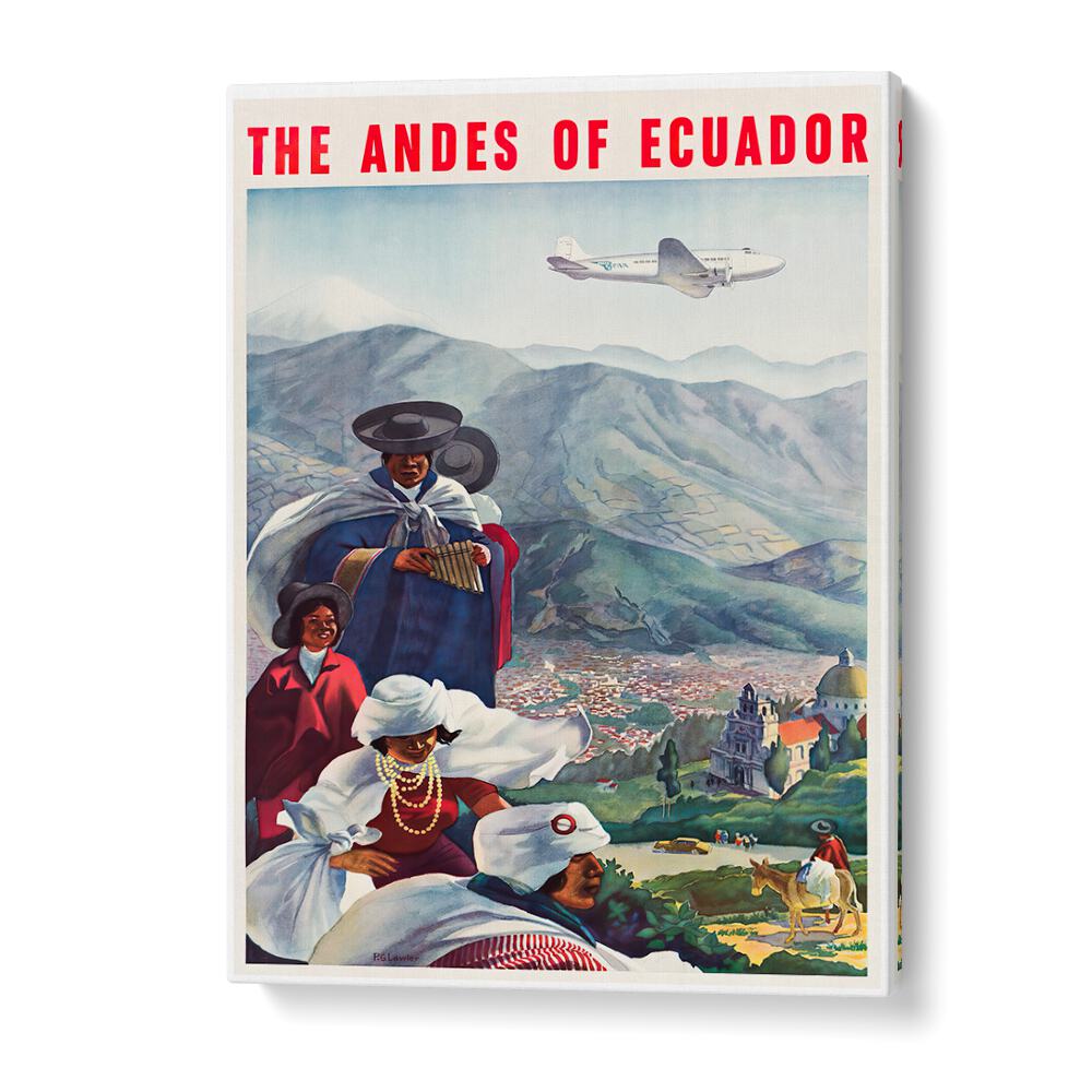 Explore the allure of the Andes with ECUADOR I, VINTAGE TRAVEL POSTERS, celebrating Ecuador's rich culture and beauty.