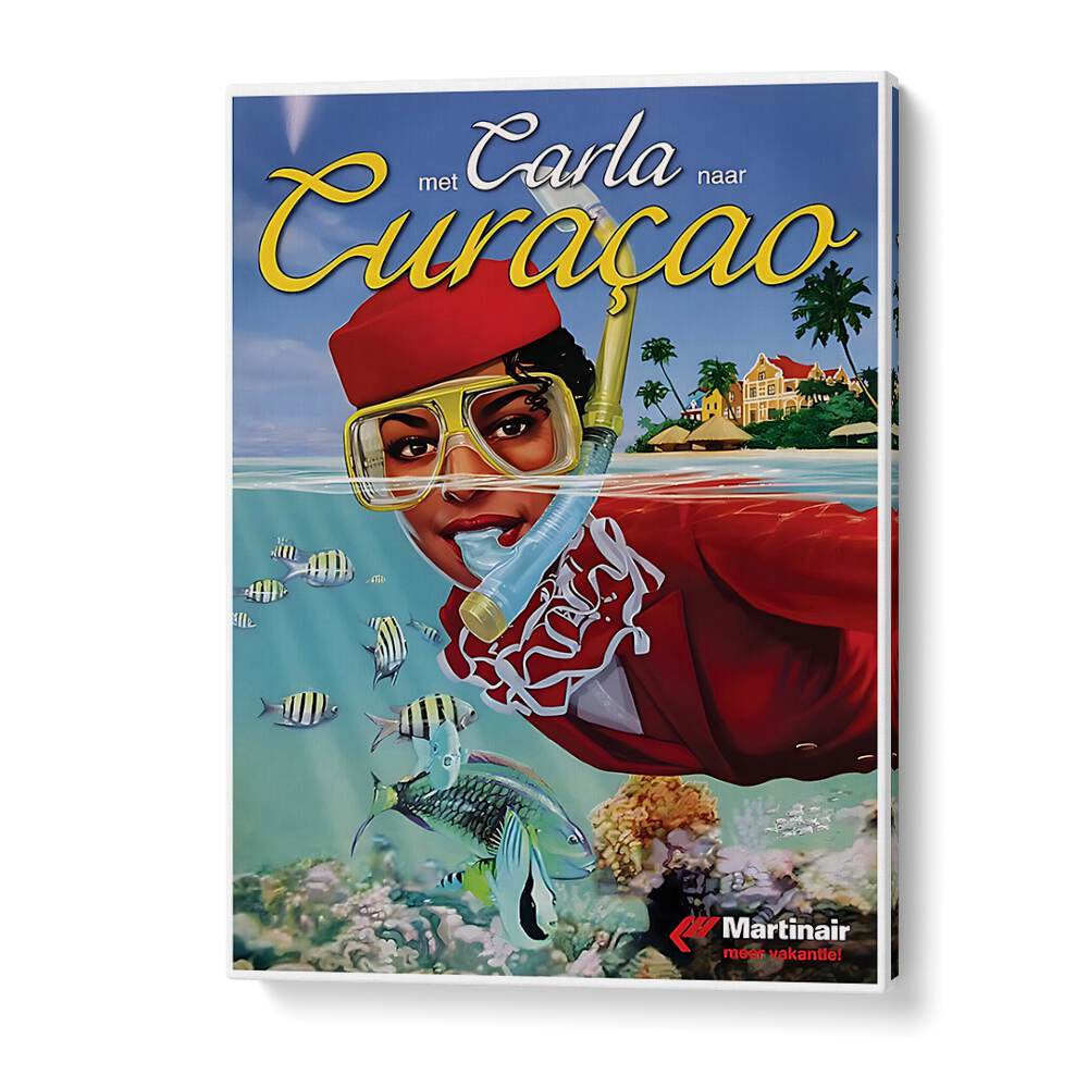 Discover CURACAO, VINTAGE TRAVEL POSTERS showcasing vibrant underwater scenes and tropical beauty for your decor.